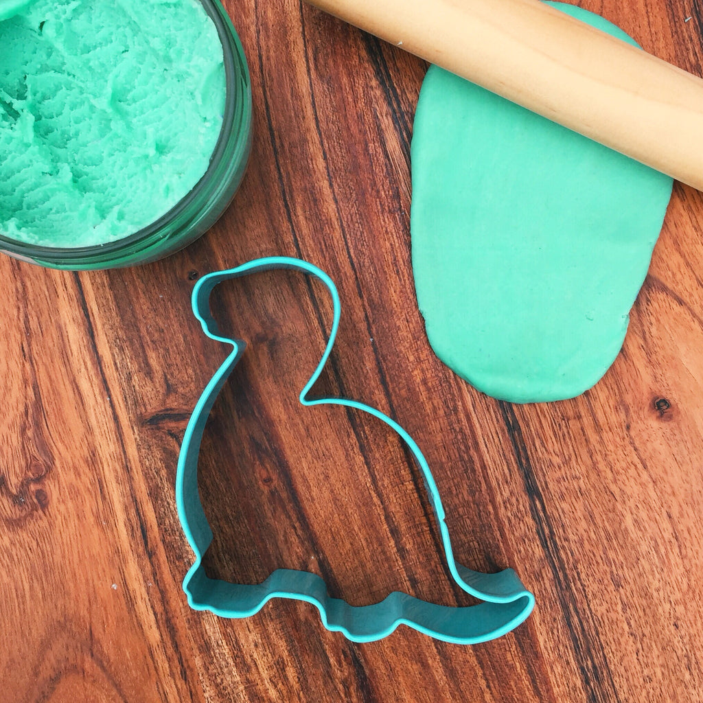 Blue Baby Brontosaurus Dinosaur play dough or cookie cutter in New Zealand